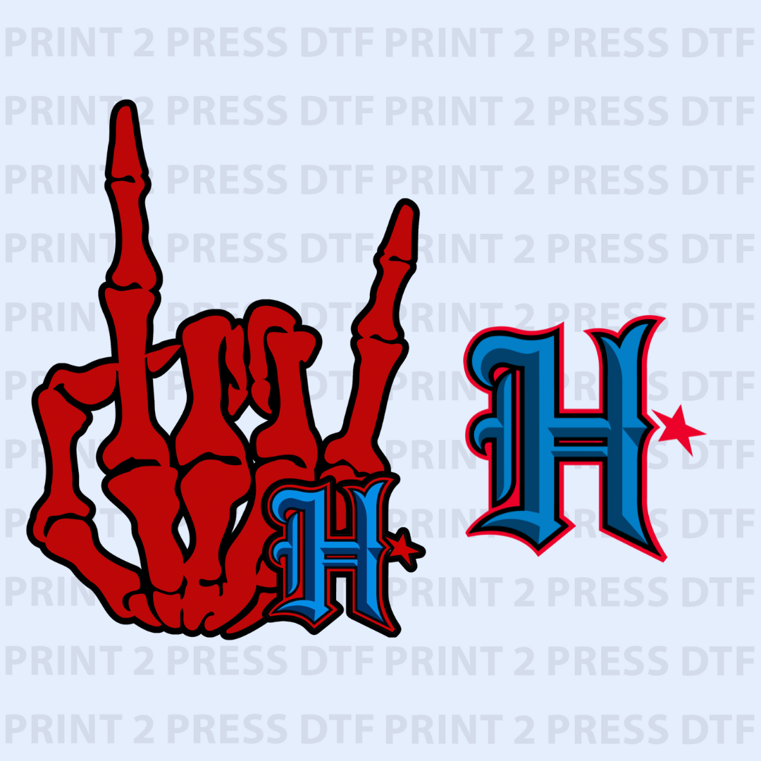 Red Hand Skull H