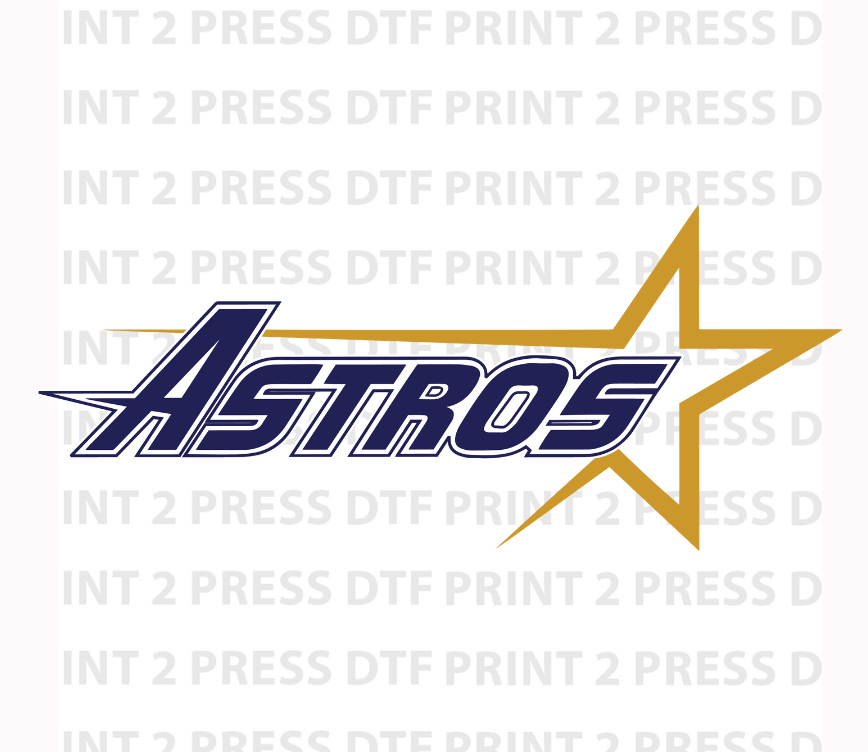Retro Navy and Gold Astros