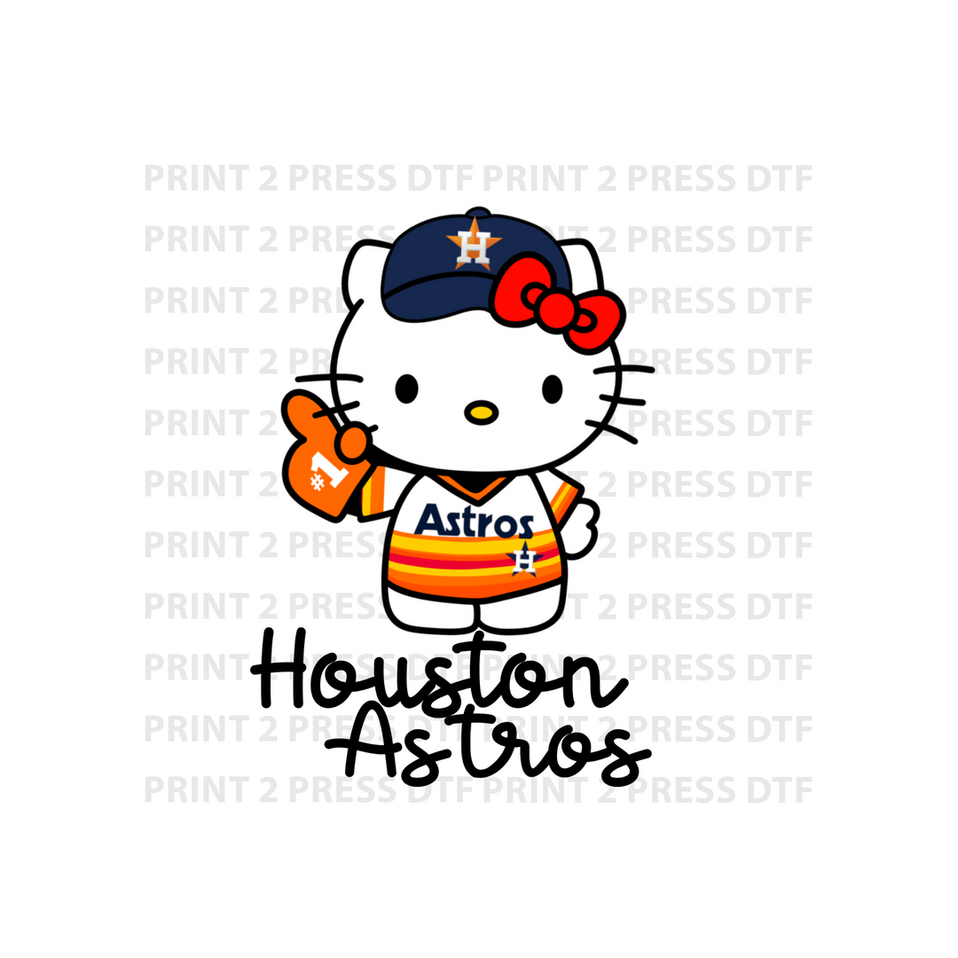 Hello Kitty Houston Astros Cursive