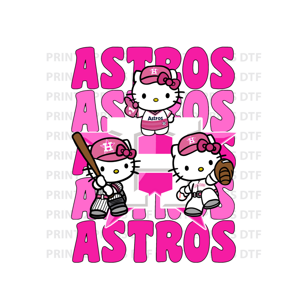 Astros Astros Astros Pink Cap Hello Kitty