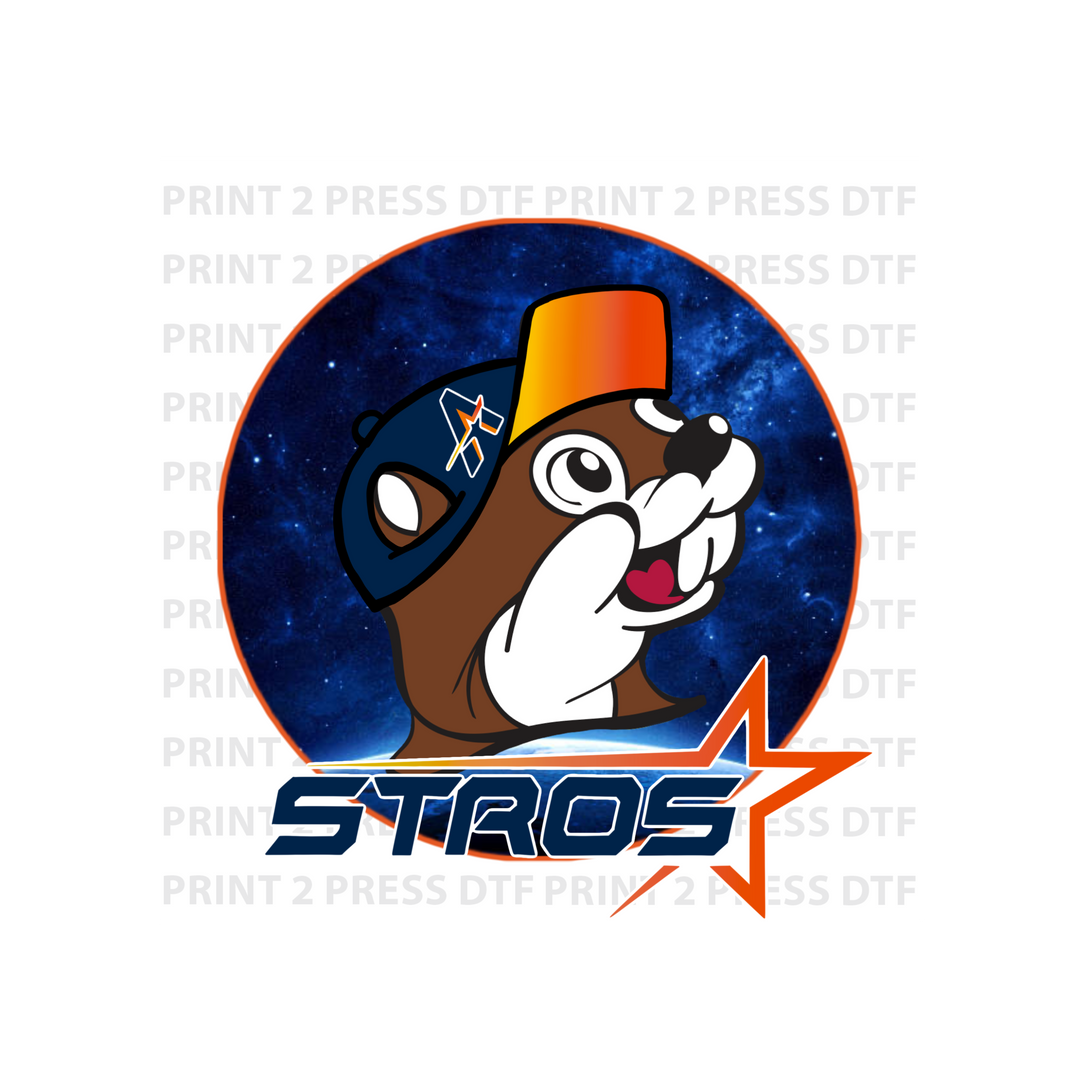 Buc-ees Stros Navy and Orange Star