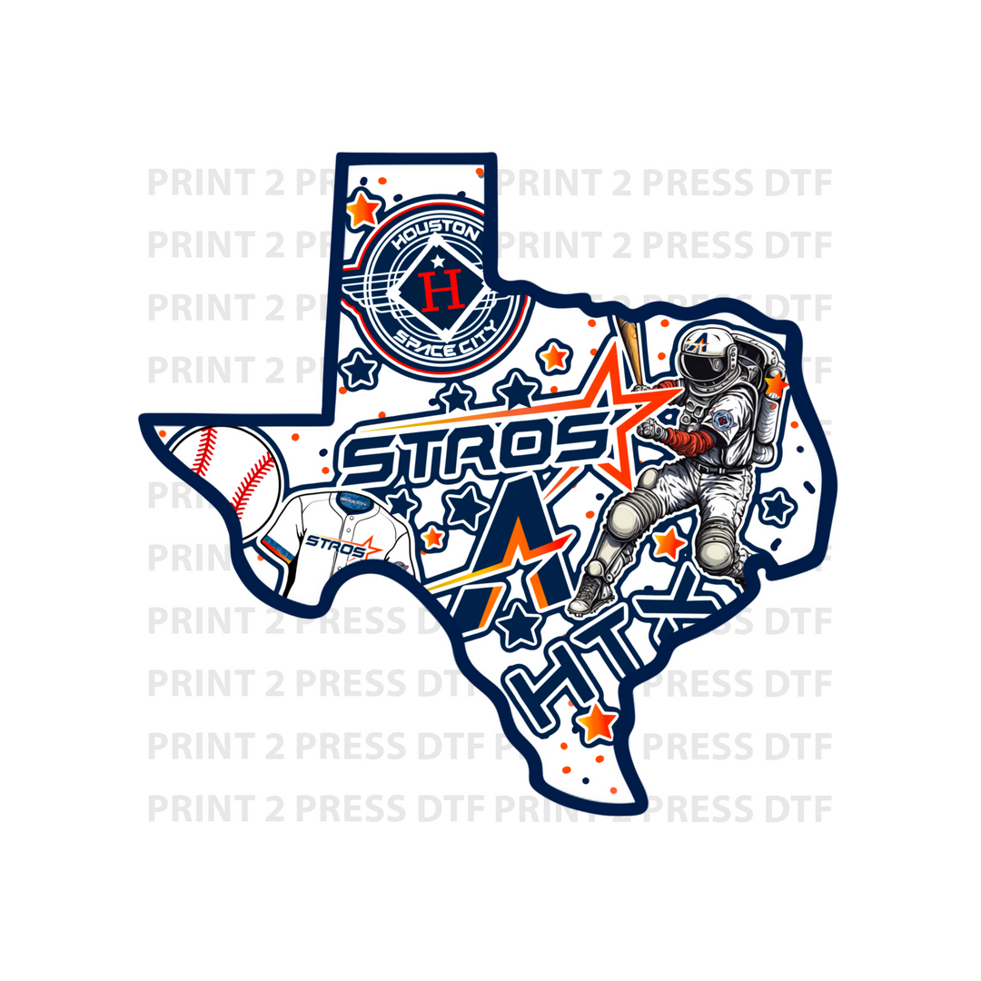 Stros Texas State White - All Logos