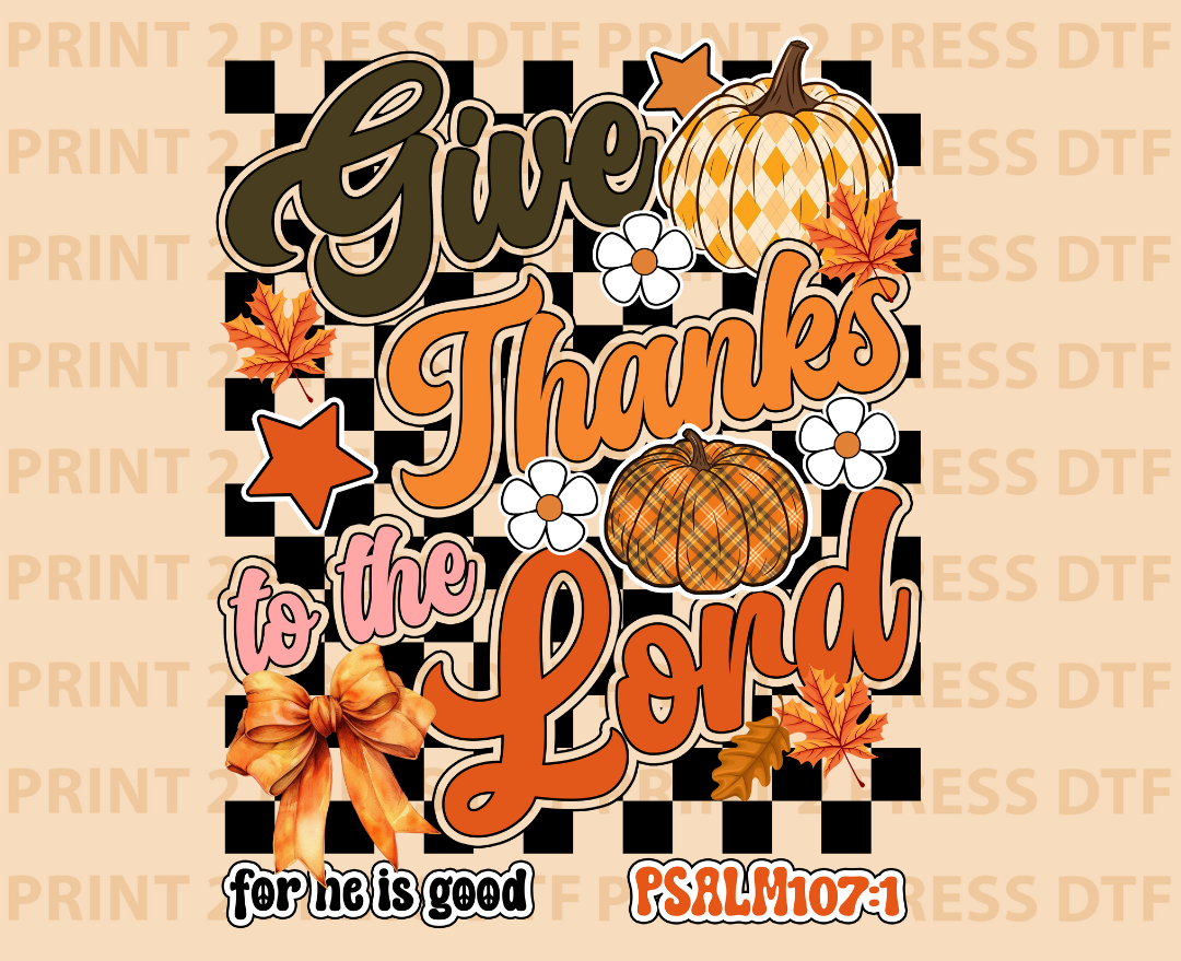 Give Thanks to the Lord Checker