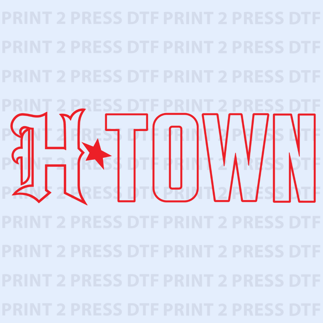 Red H-town Outline