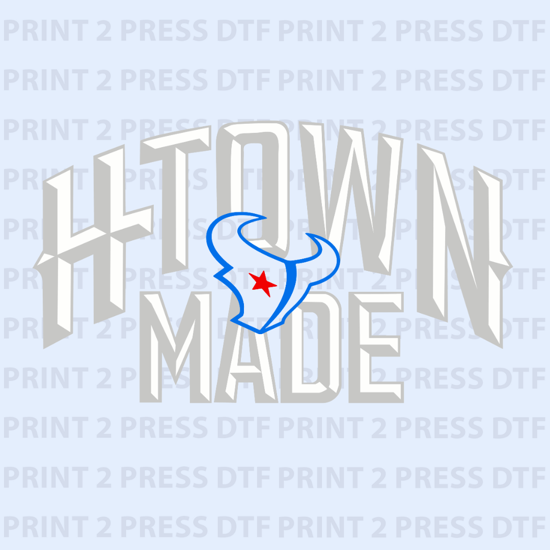 White H-Town Outline Logo