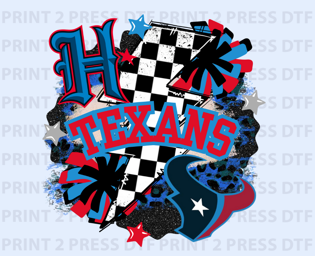 Texans Checkered Bolt
