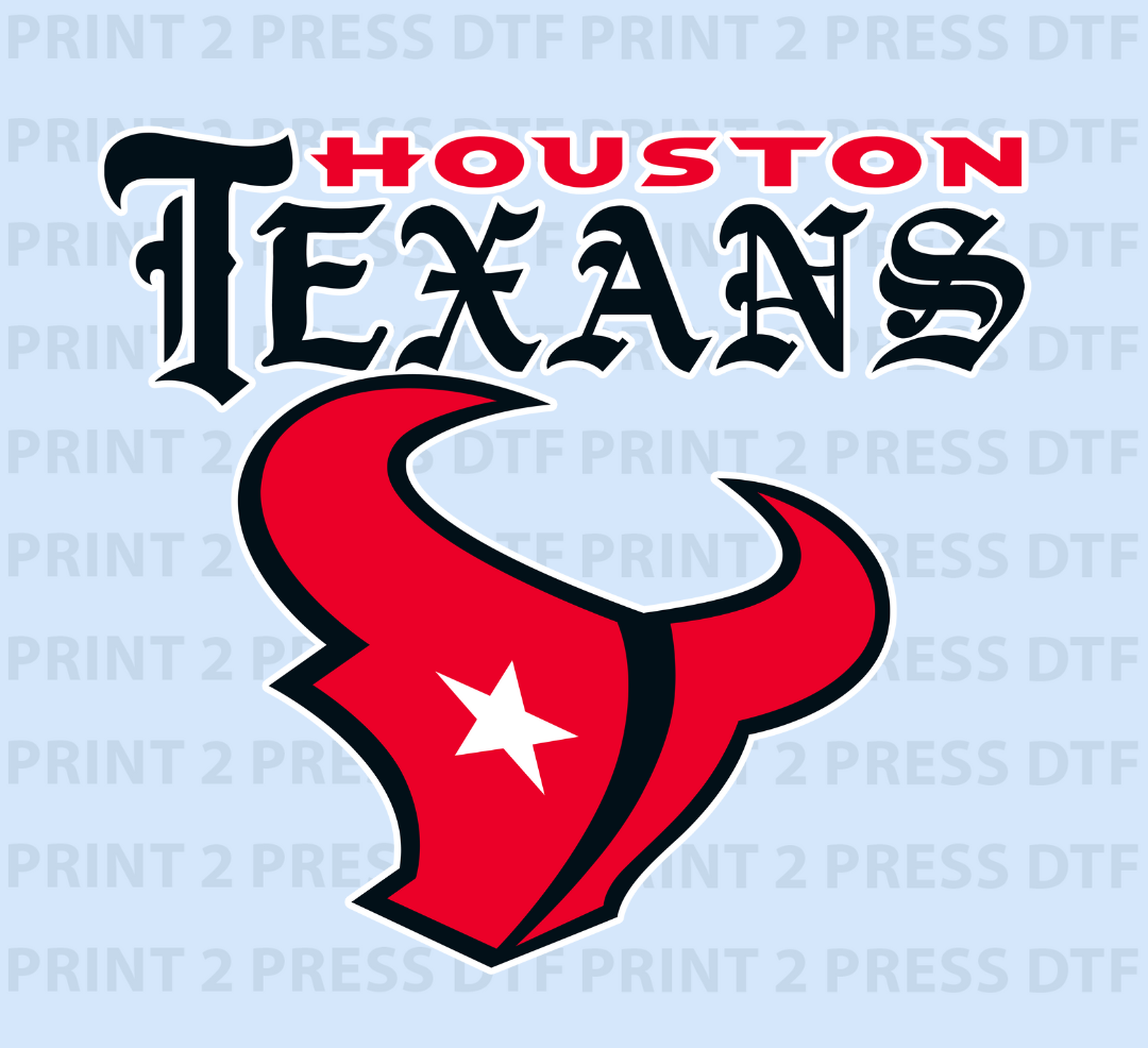 Old English Houston Texans Bull Black and Red