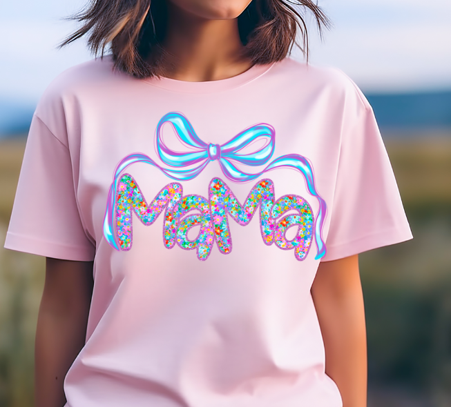 Mama Floral Purple and Blue