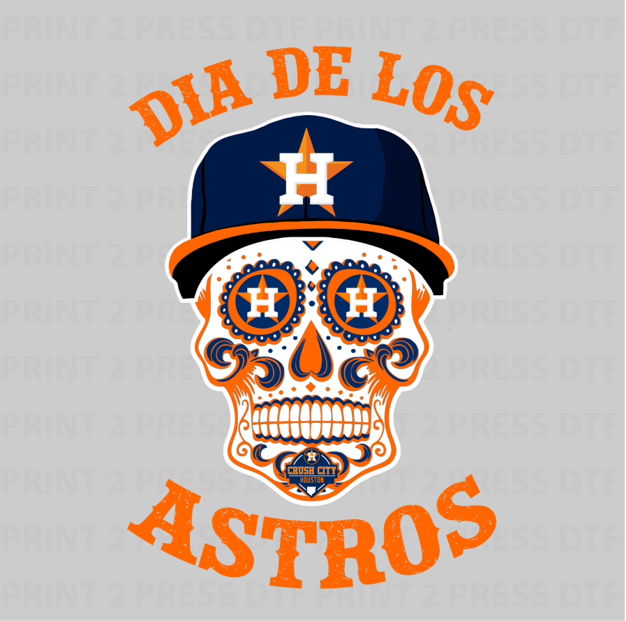 Dia De Los Astros (Orange Navy) Sugar Skull