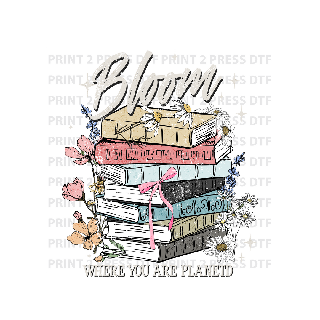 Bloom where your are planted (White Distressed)