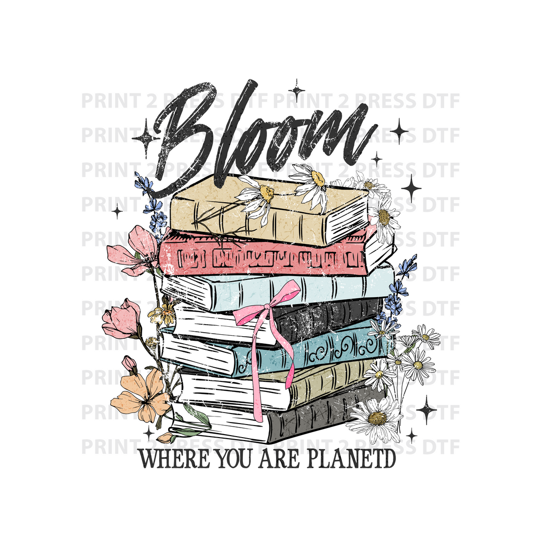 Bloom where your are planted (Greyish Distressed)
