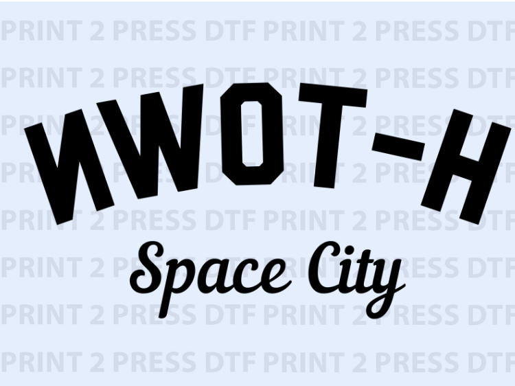 Black Reversed H-TOWN Space City