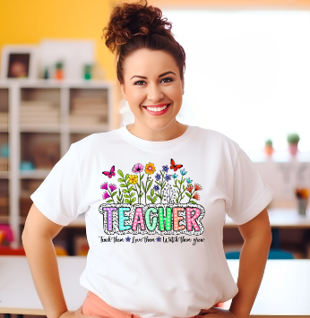 Teacher Floral Speckled