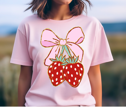 Pink and Gold Strawberries