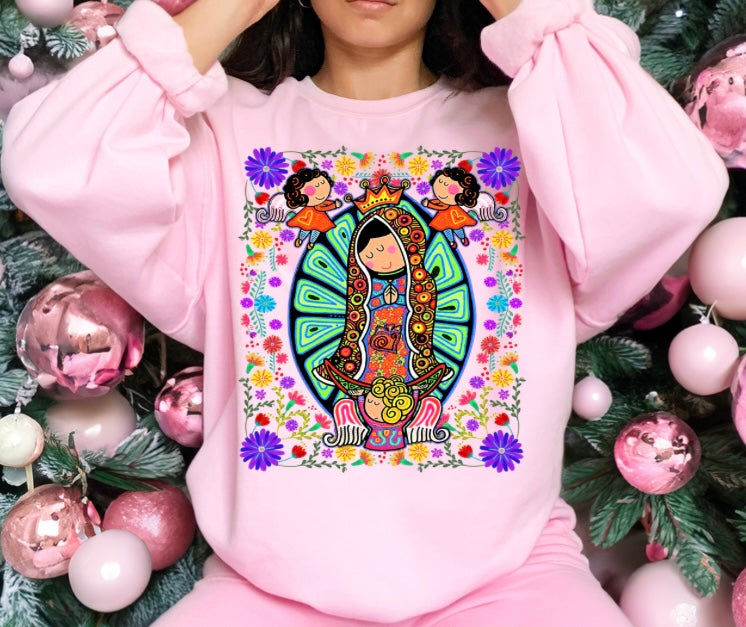 Floral Colorful Virgencita