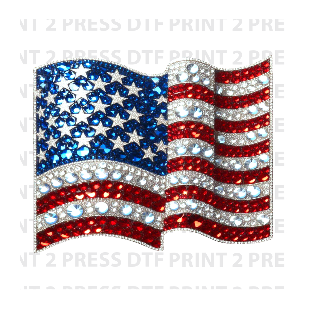 Rhinestone American Flag