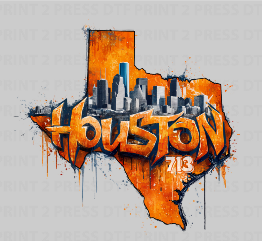 Houston Graffiti Orange