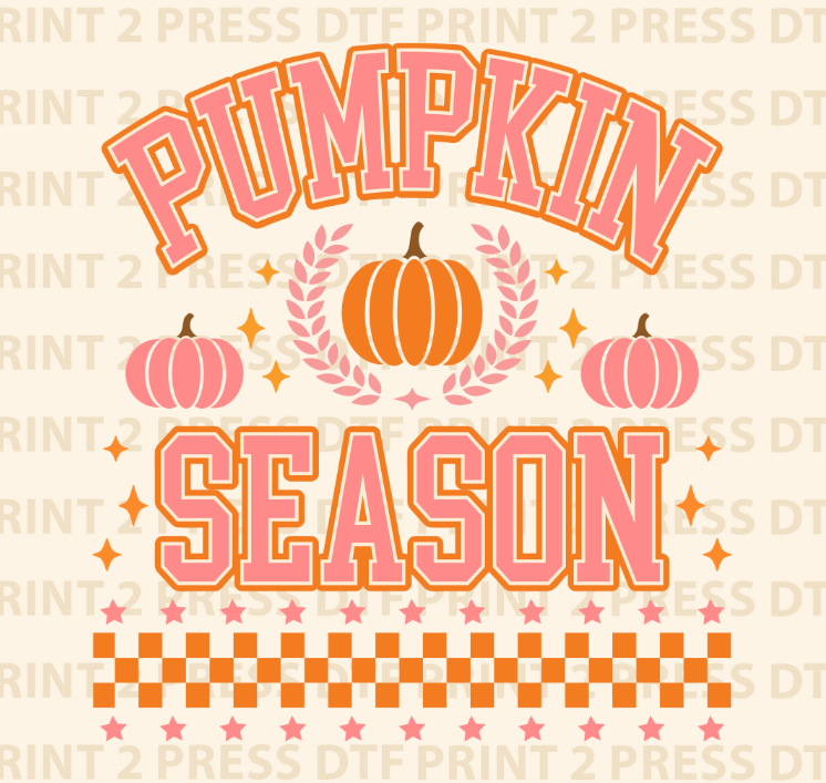 Pumpkin Season Checkered