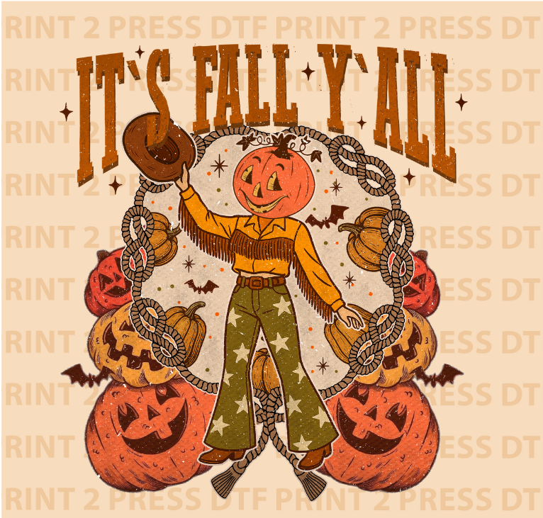It's Fall Y'all (Brown) Distressed