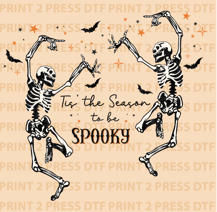 Tis the Season Dancing Skeletons