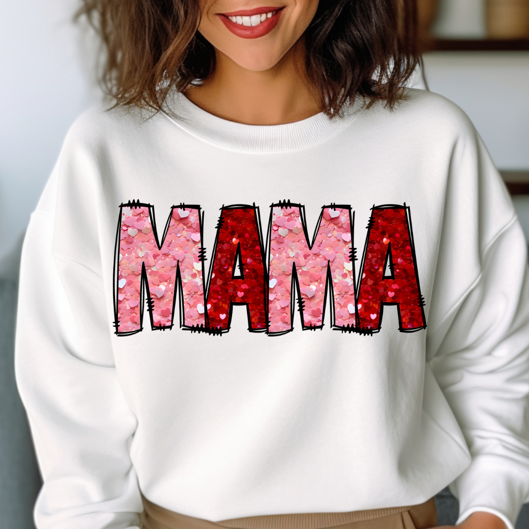 Faux Sequin Mama