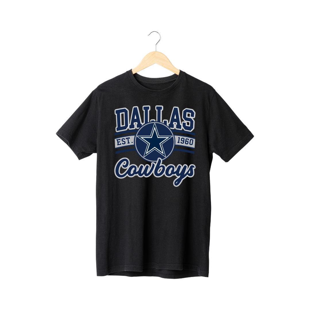 Cowboys Cursive Navy & White