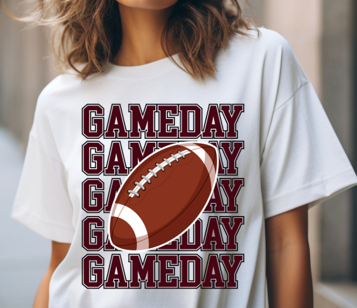 Maroon Game Day Football