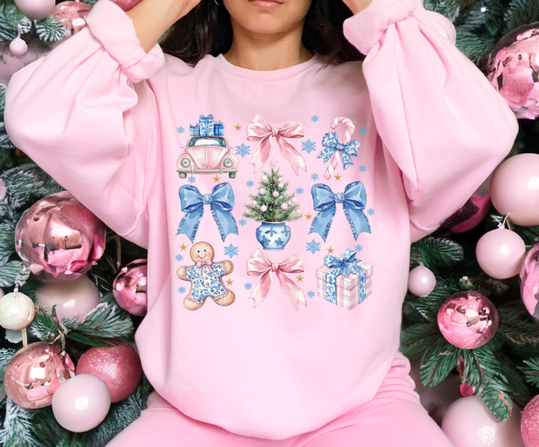 Pastel Blue Bows and Gifts