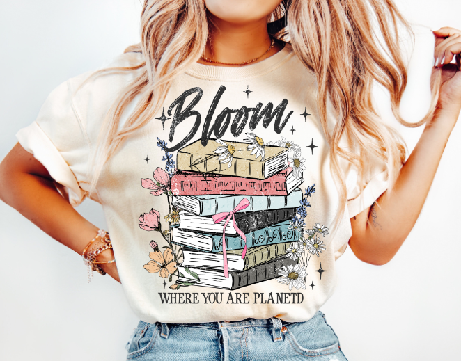Bloom where your are planted (Greyish Distressed)
