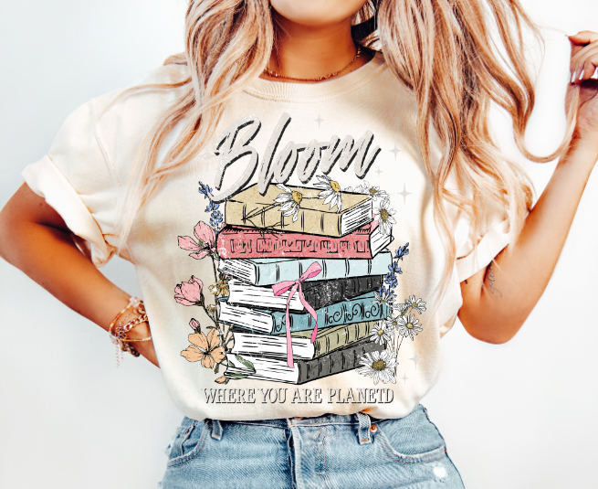 Bloom where your are planted (White Distressed)