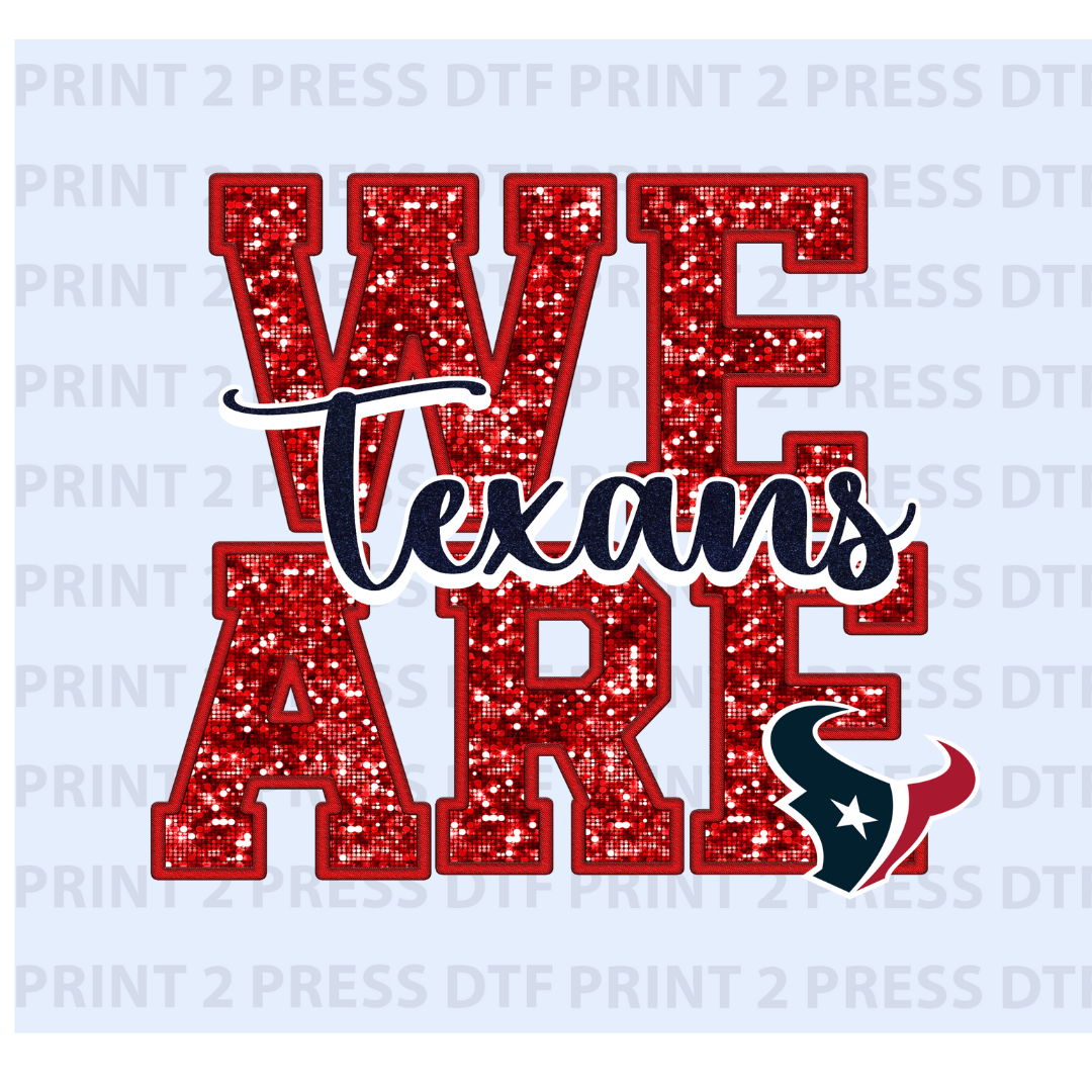 Faux Sequin We Are Texans