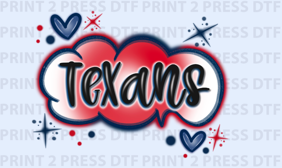 Faux Air Brush Texans