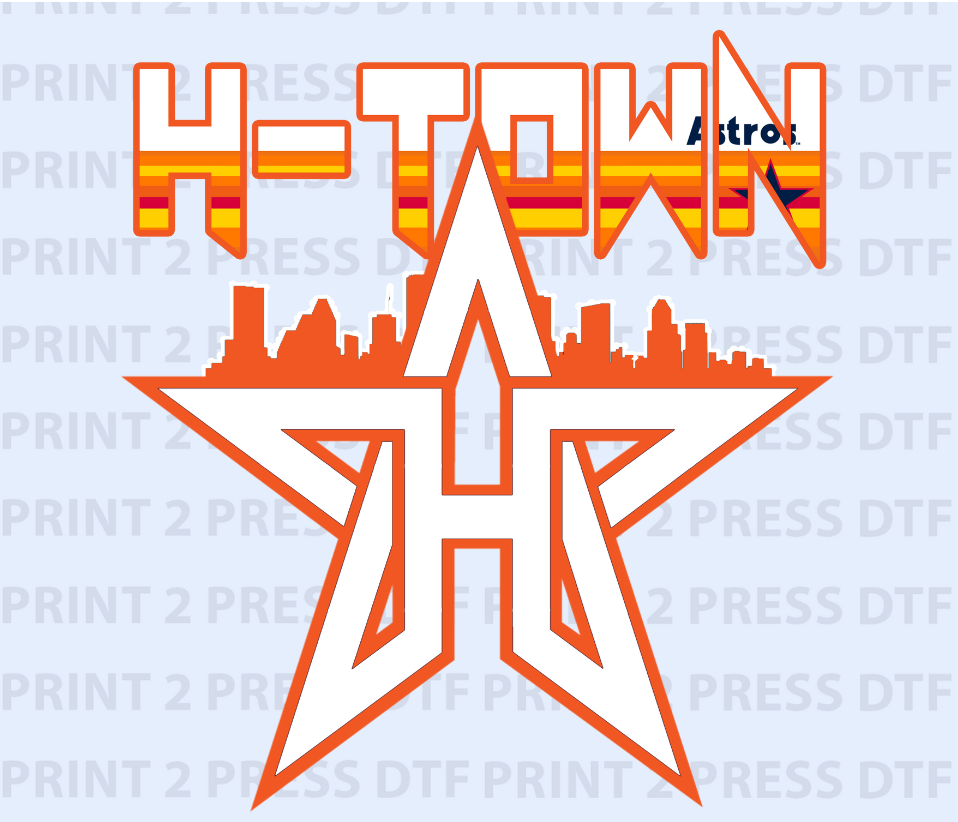 H-Town Orange Striped H