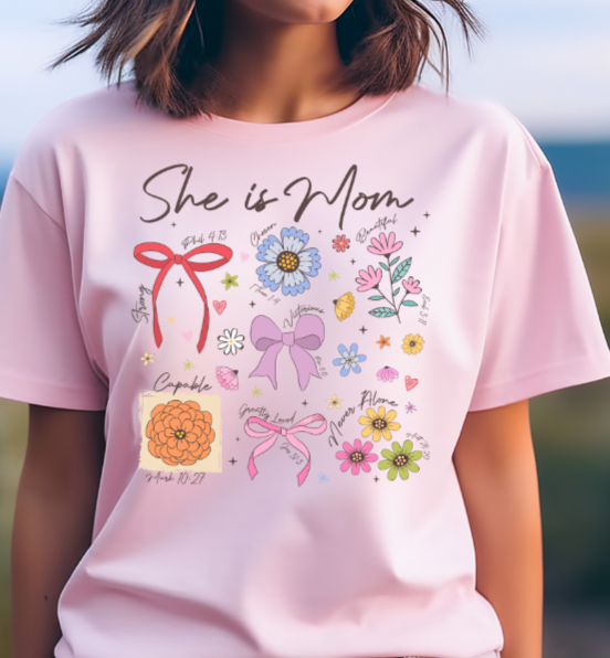 She is Mom Bows & Florals