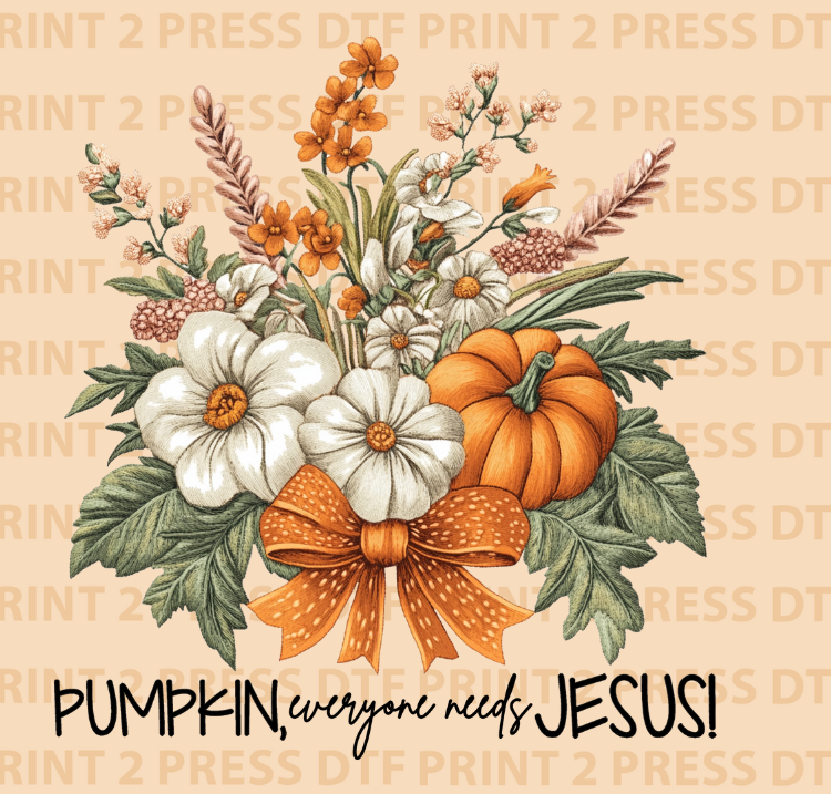 Everyone Needs Jesus Pumpkin