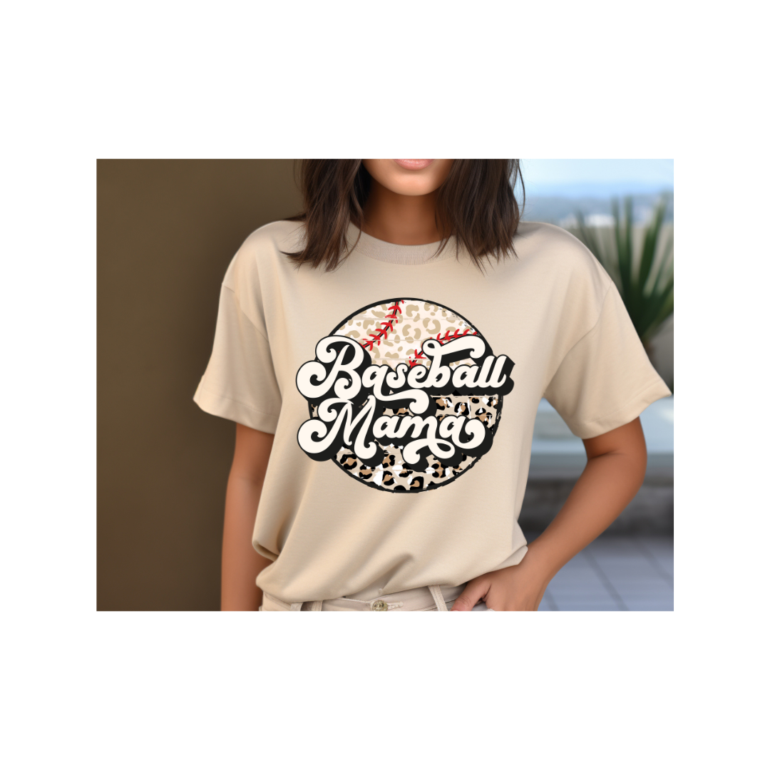 Cheetah Baseball Mama