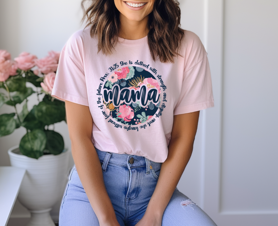 Navy Floral Mama