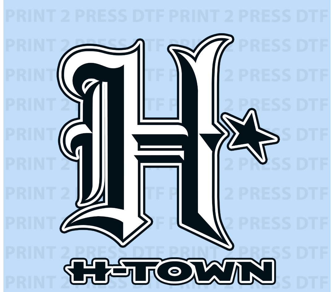 TXNS Old English Dark Navy and White H (H-Town)