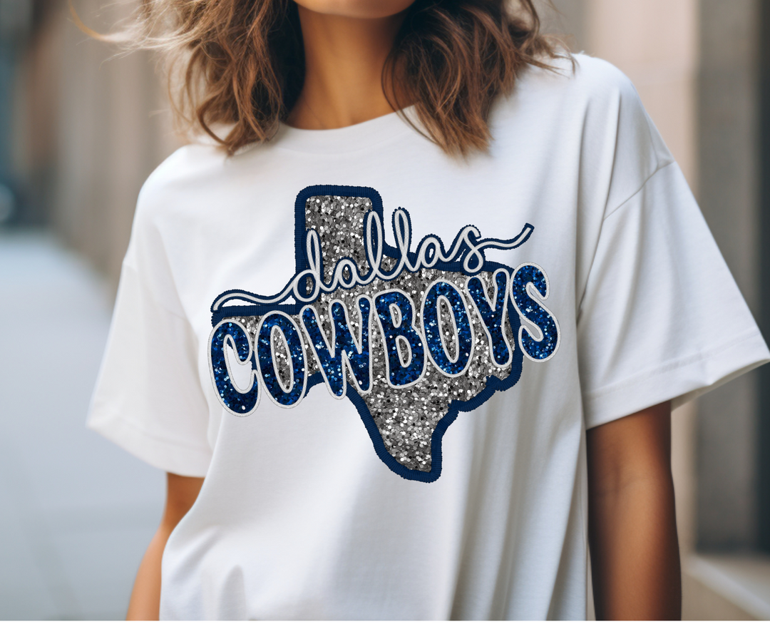 TX Dallas Faux Glitter
