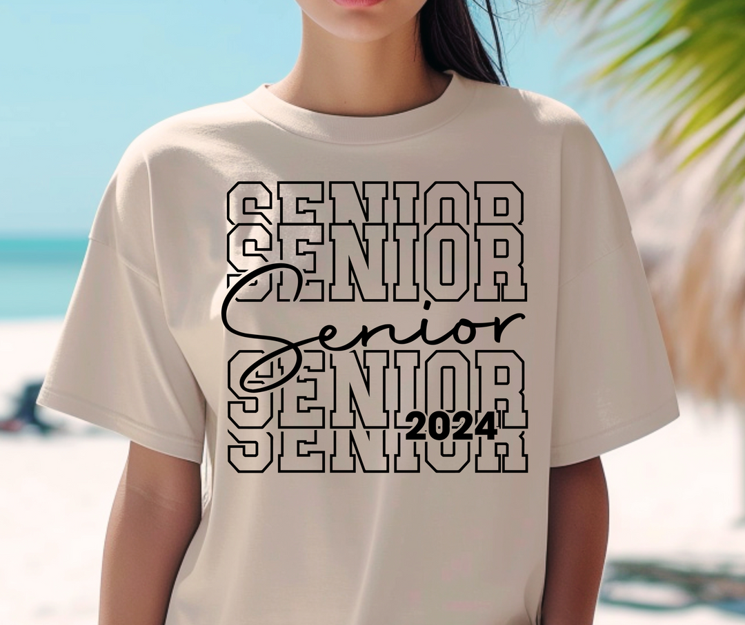 UNISEX Black Senior 2024 DTF Transfer (Copy)