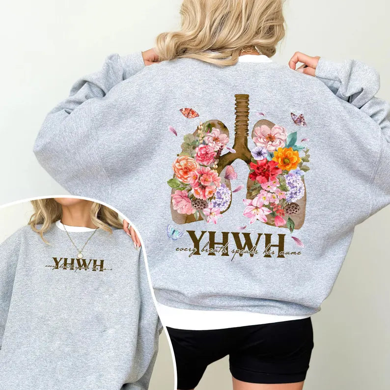 YHWH Floral Lungs Front Back