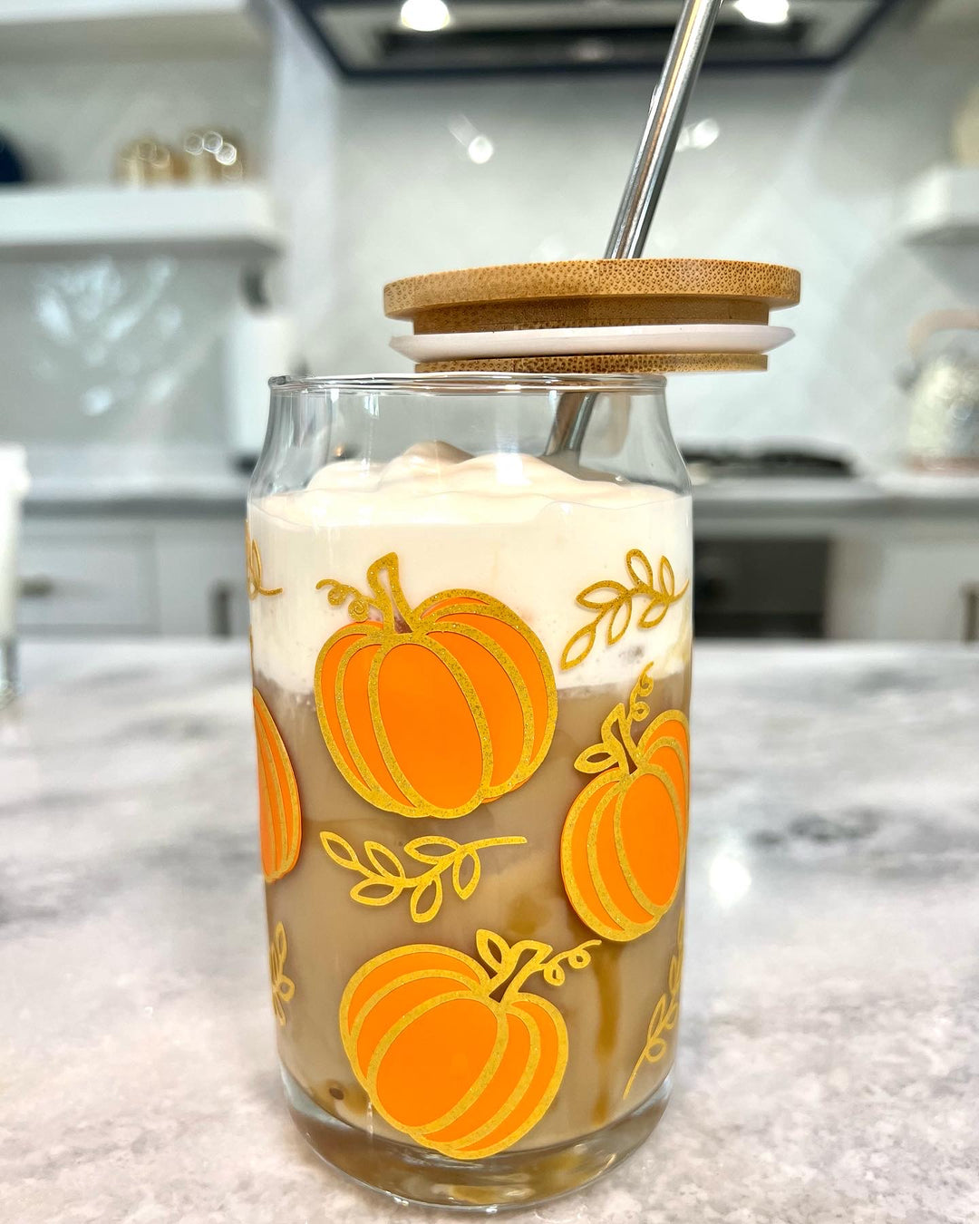 Pumpkin Glass Can