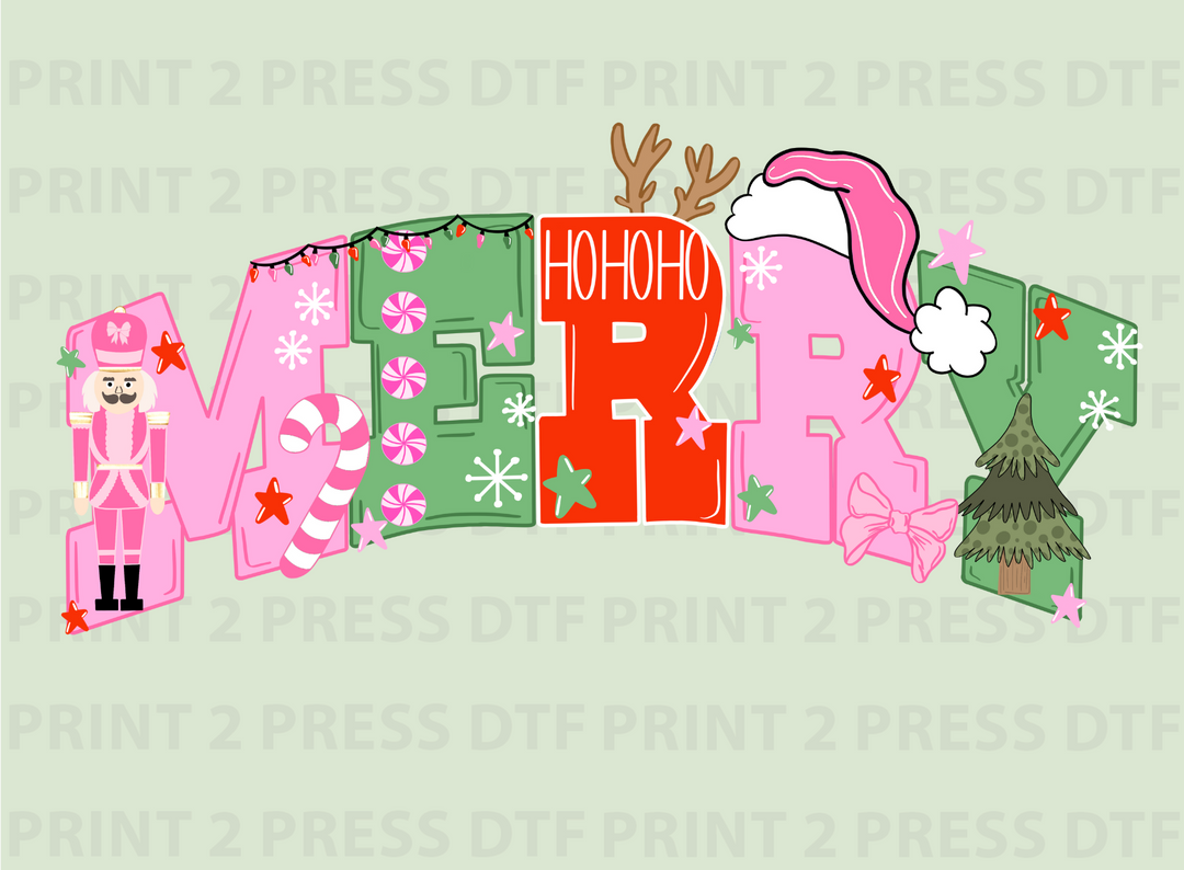 Pink and Green Merry