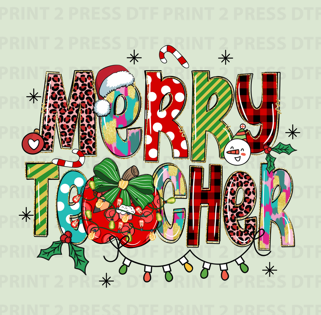 Merry Teacher Multi Color