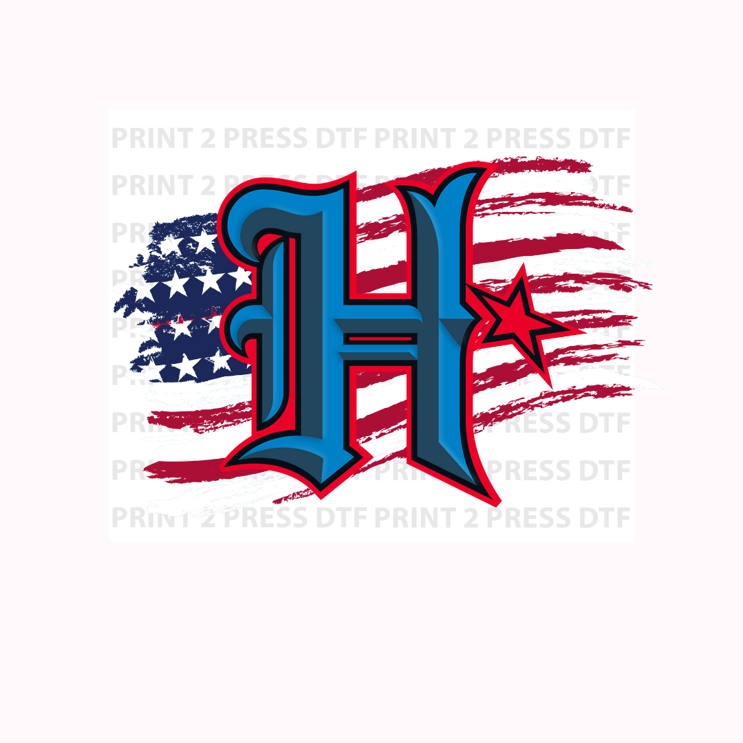 USA Flag Distressed H