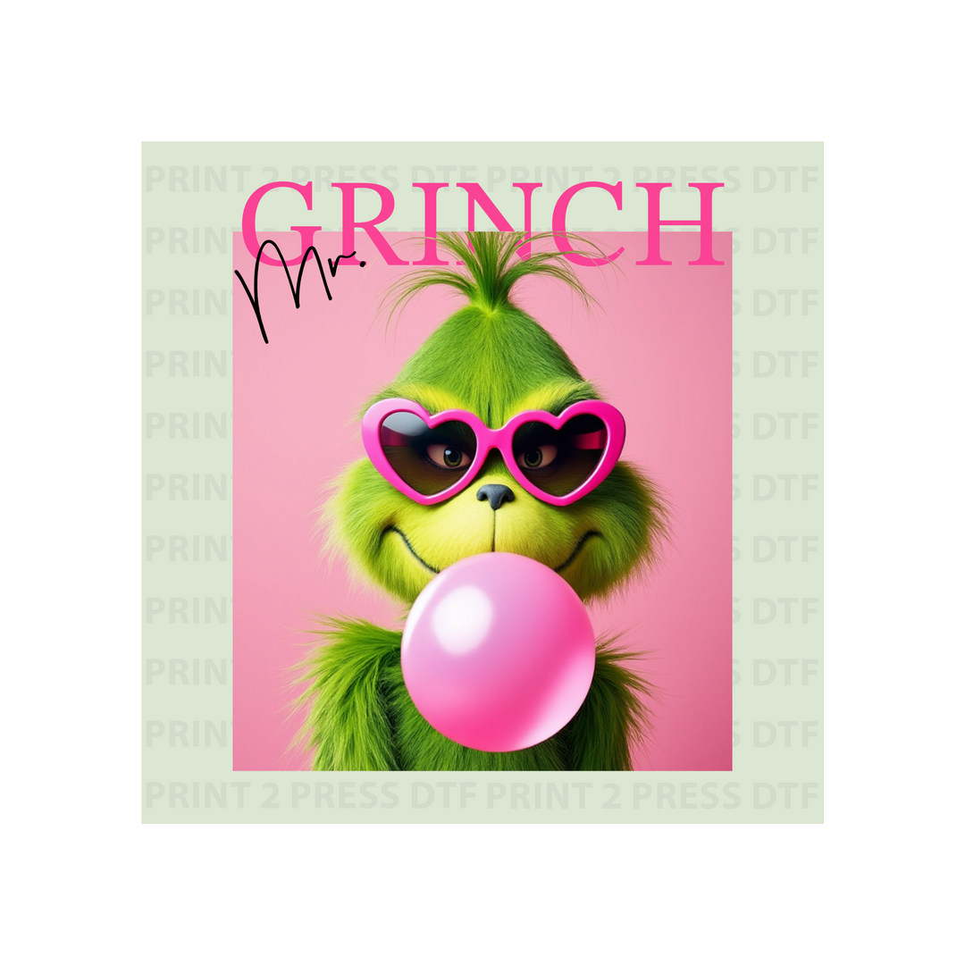 Grinch Bubble Gum Pink