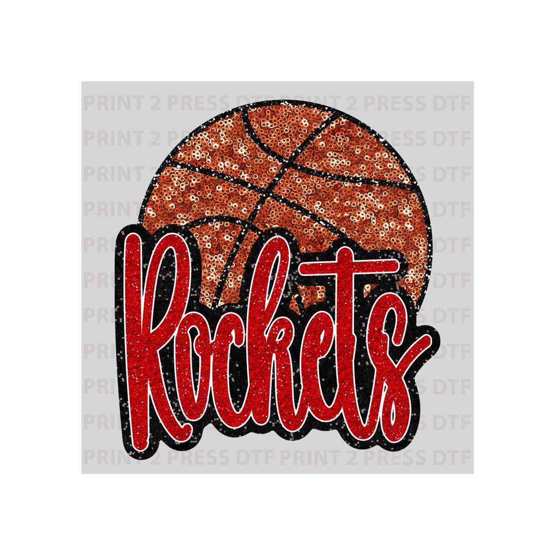 Rockets Basketball Glitter
