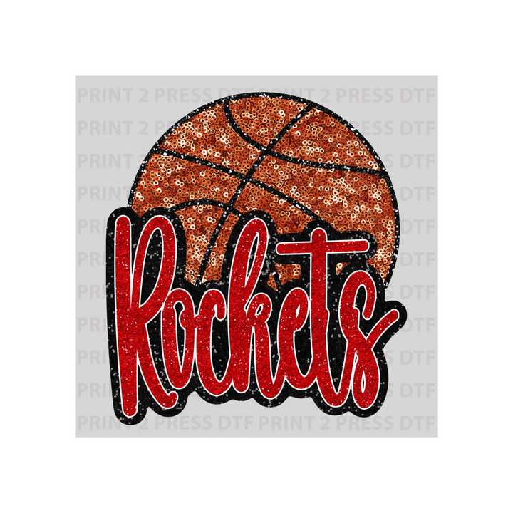 Rockets Basketball Glitter