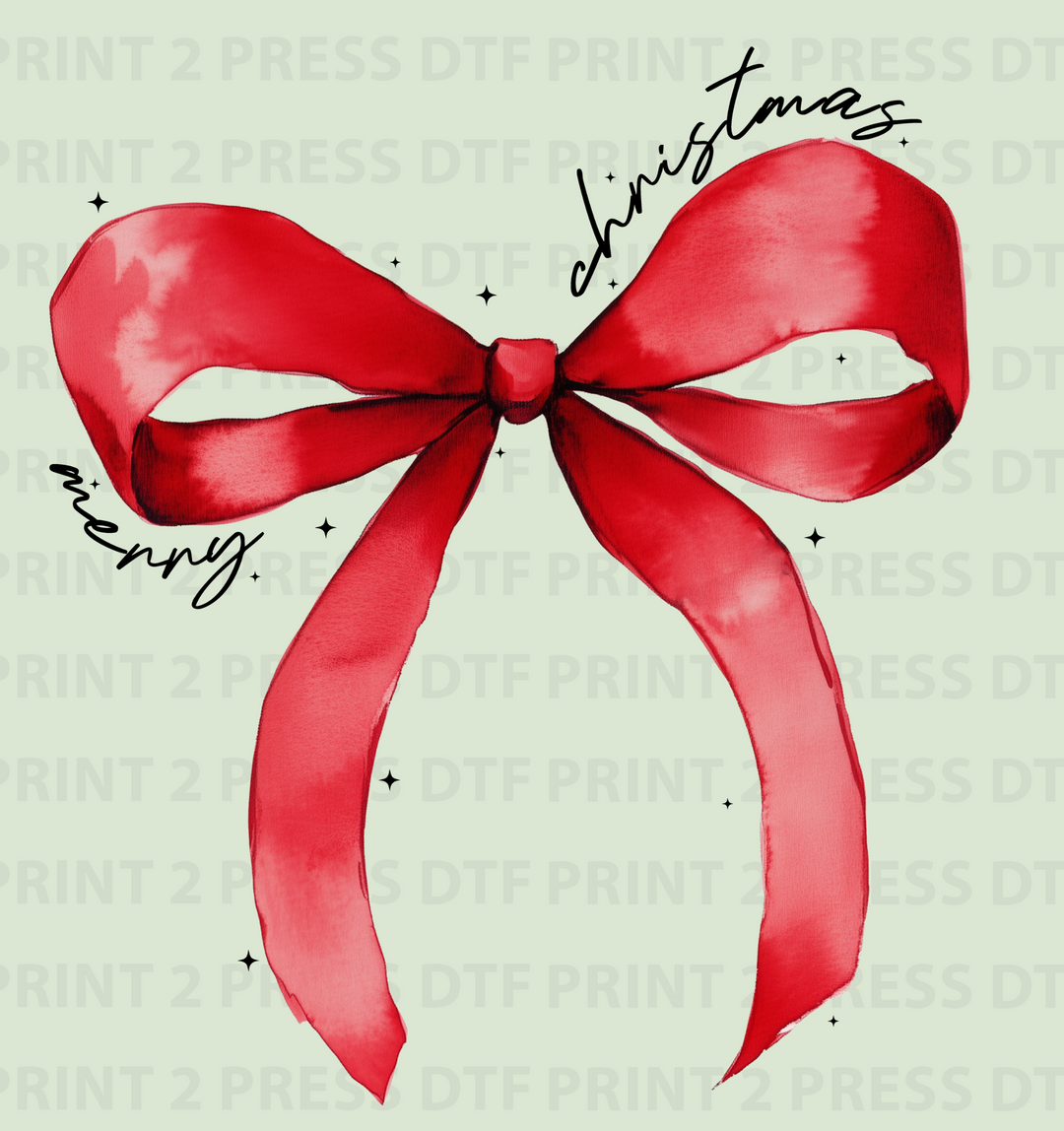 Red Merry Christmas Bow