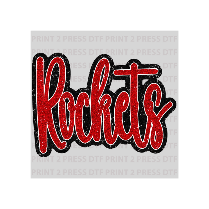 Rockets Faux Glitter